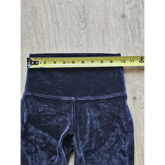 Lululemon Wunder Lounge High Rise Velour Leggings Black Size 2 - Picture 2 of 7
